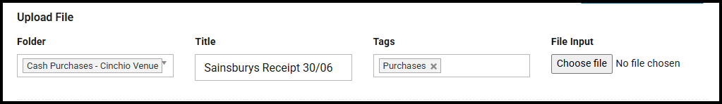 Upload File section
