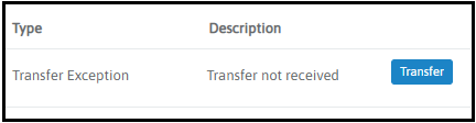 Transfer exception