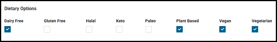Dietary tags
