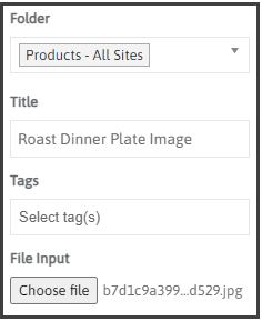 Upload File window