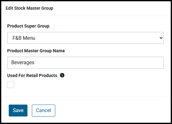 Editing a master group
