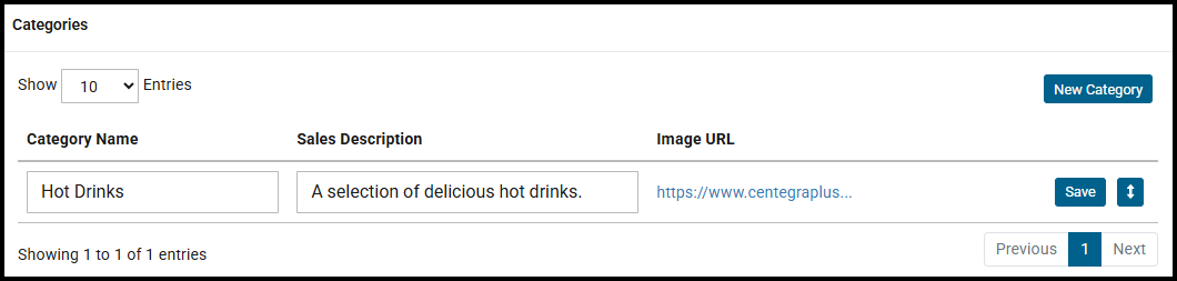 Editing a category