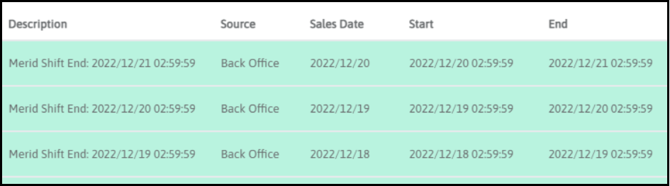 Cash up dates