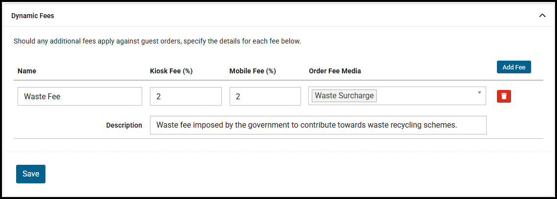 Dynamic Fees section