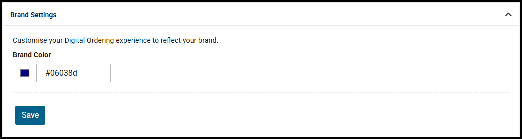 Brand Colour in Site Setup