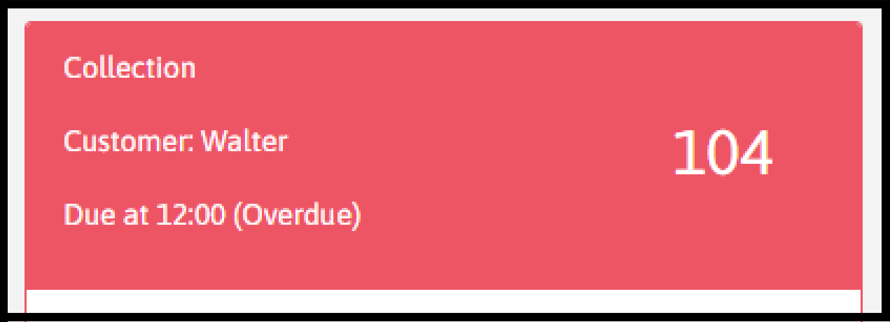 KDS ticket header