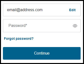Forgot Password link on the login page