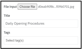 Upload File window
