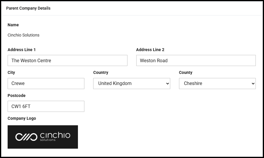 Parent Company Details
