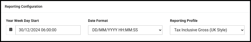Reporting Configuration