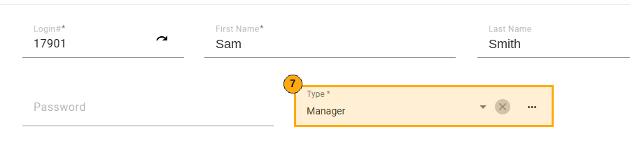 Type drop-down highlighted